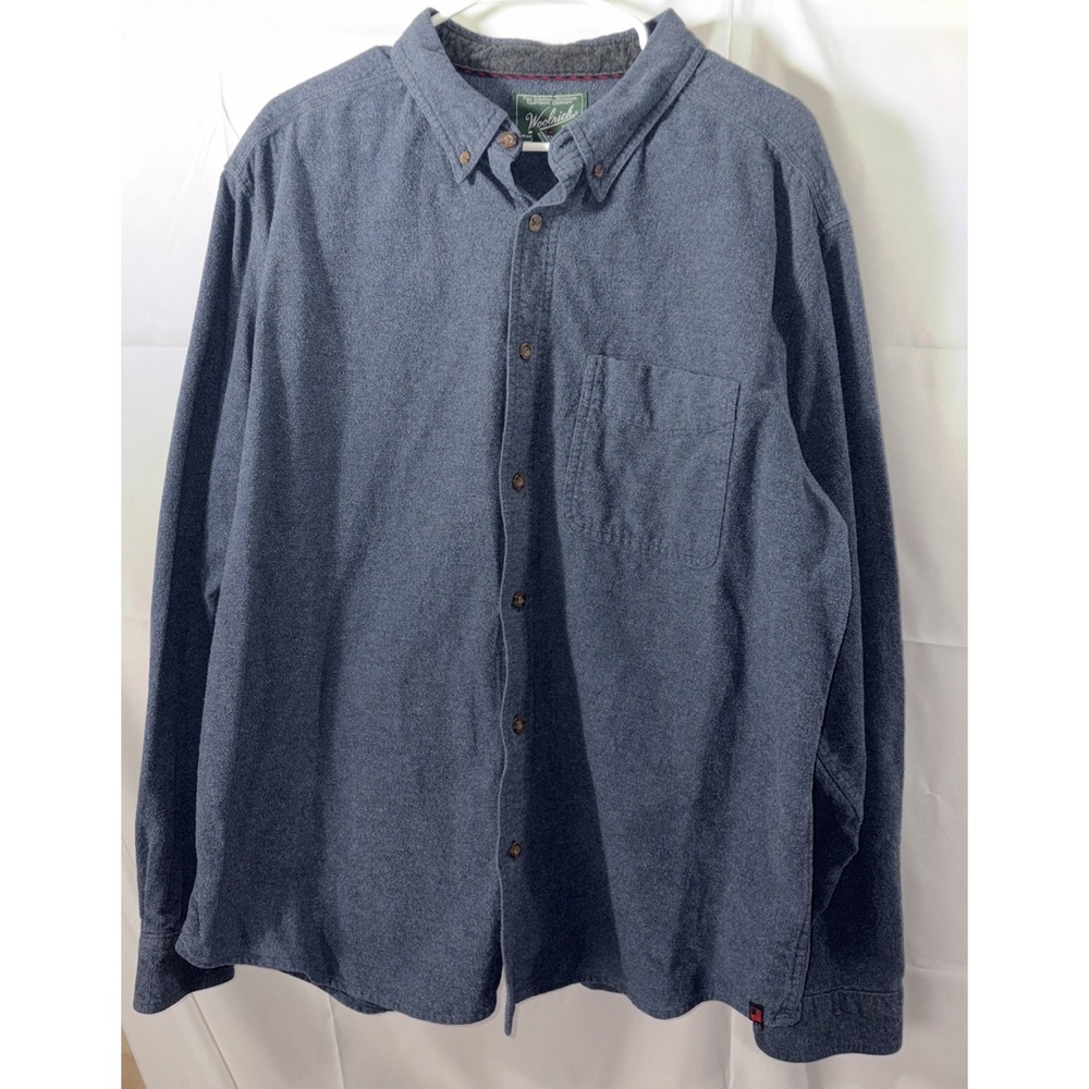 Woolrich Original Outdoor Clothing Company Grey Button Down Flannel Shirt XL - Picture 3 of 11